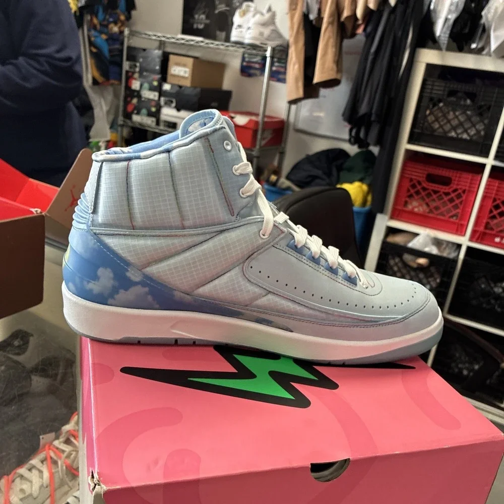 Air Jordan 2 US 13 Men's Blue White Glow Nike Retro J. Balvin DQ7691 419 W/Box